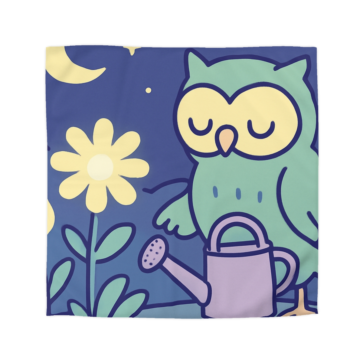 Moon Garden Owl designer printed duvets