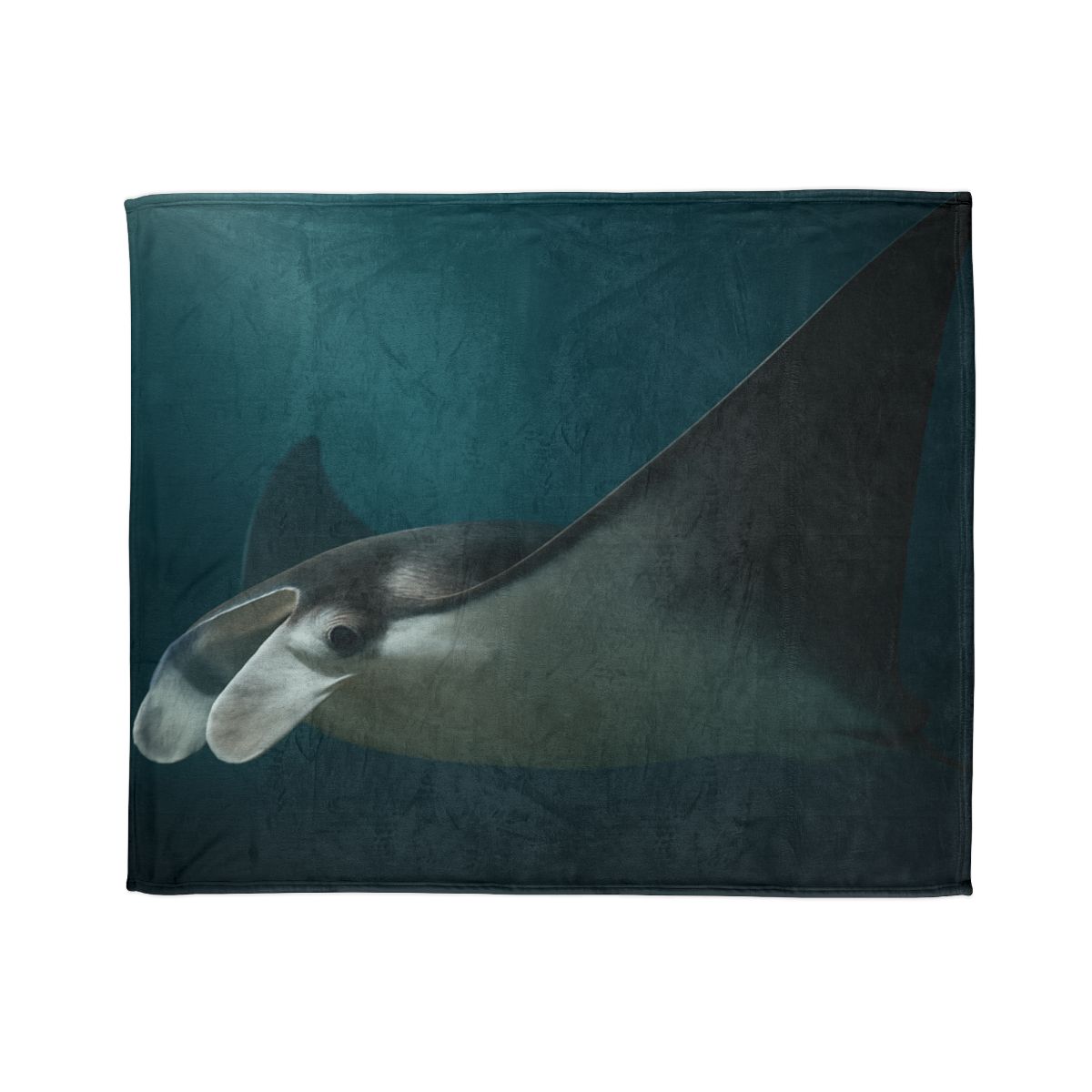 Starlit Glide Manta Ray designer printed blankets