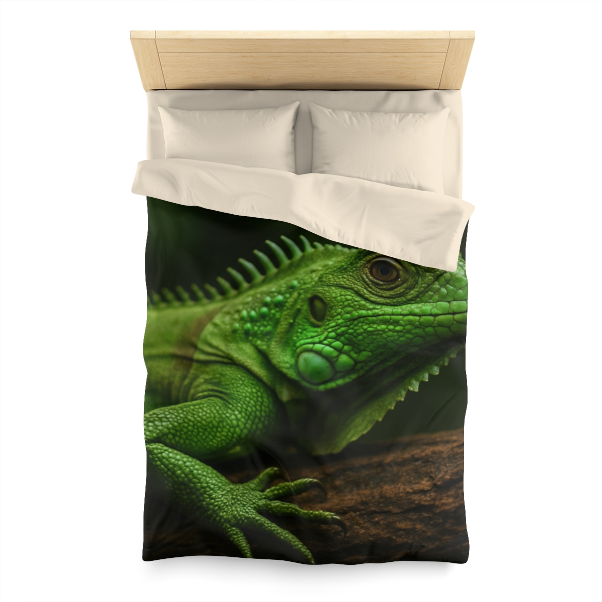 Green Iguana Sun Stillness unique patterned duvets