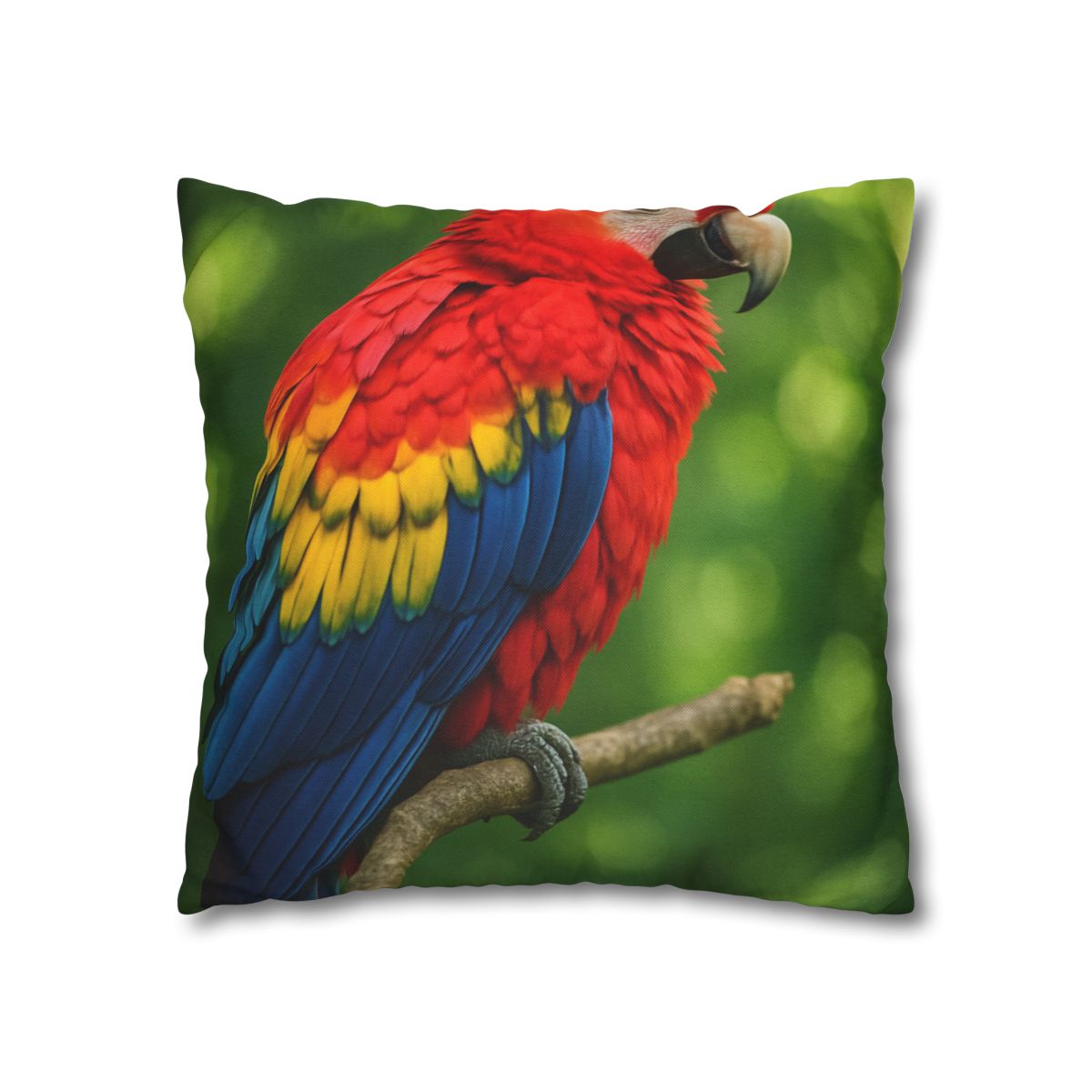Color Storm Scarlet Macaw personalized pillow covers