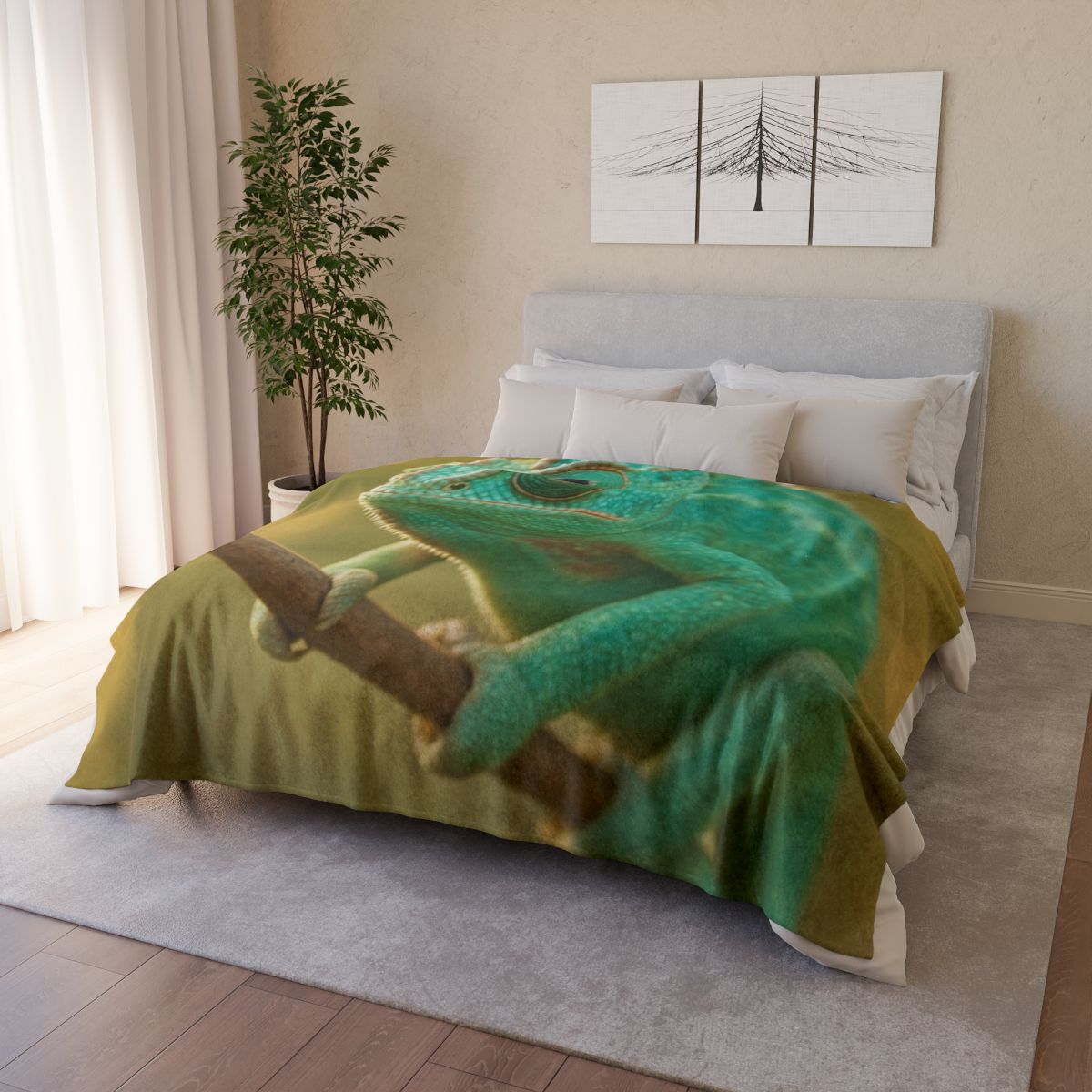Prism Gaze Veiled Chameleon trendy patterned blankets
