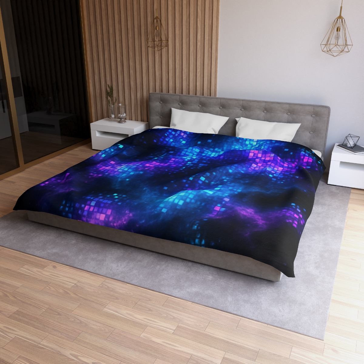 Quantum Nebula Mosaic designer printed duvets