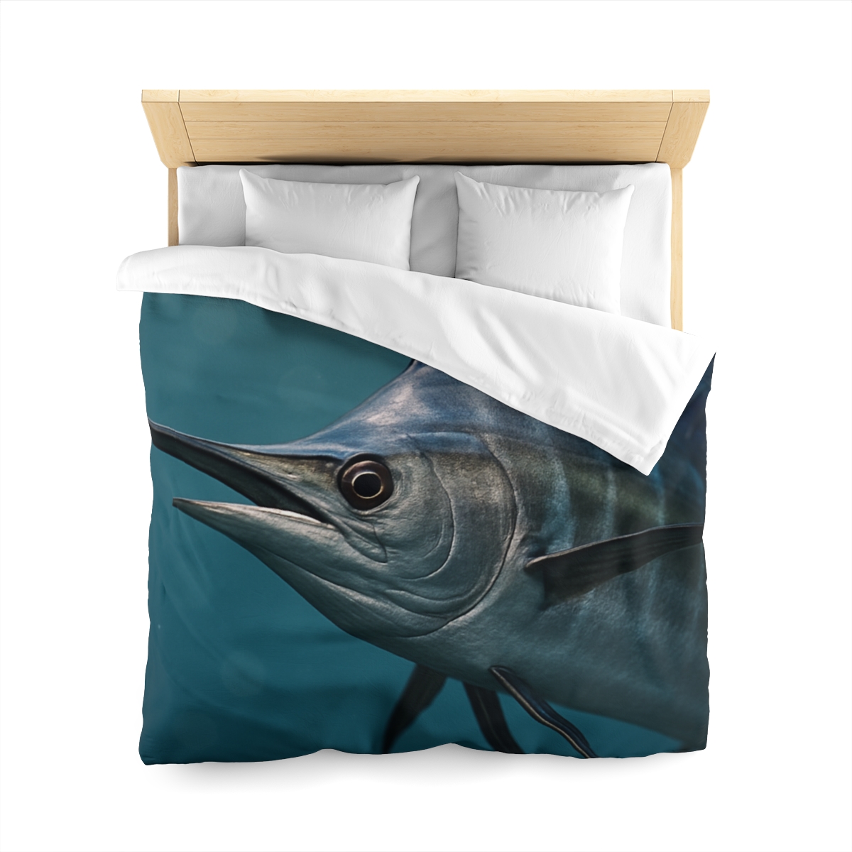 Prismatic Surge Sailfish designer printed duvets