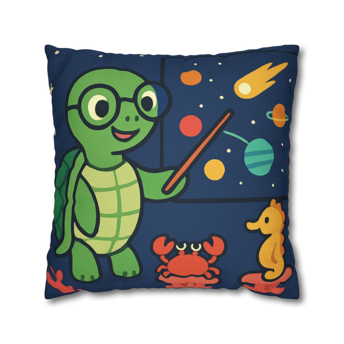 Comet Classroom Turtle personalized pillow covers