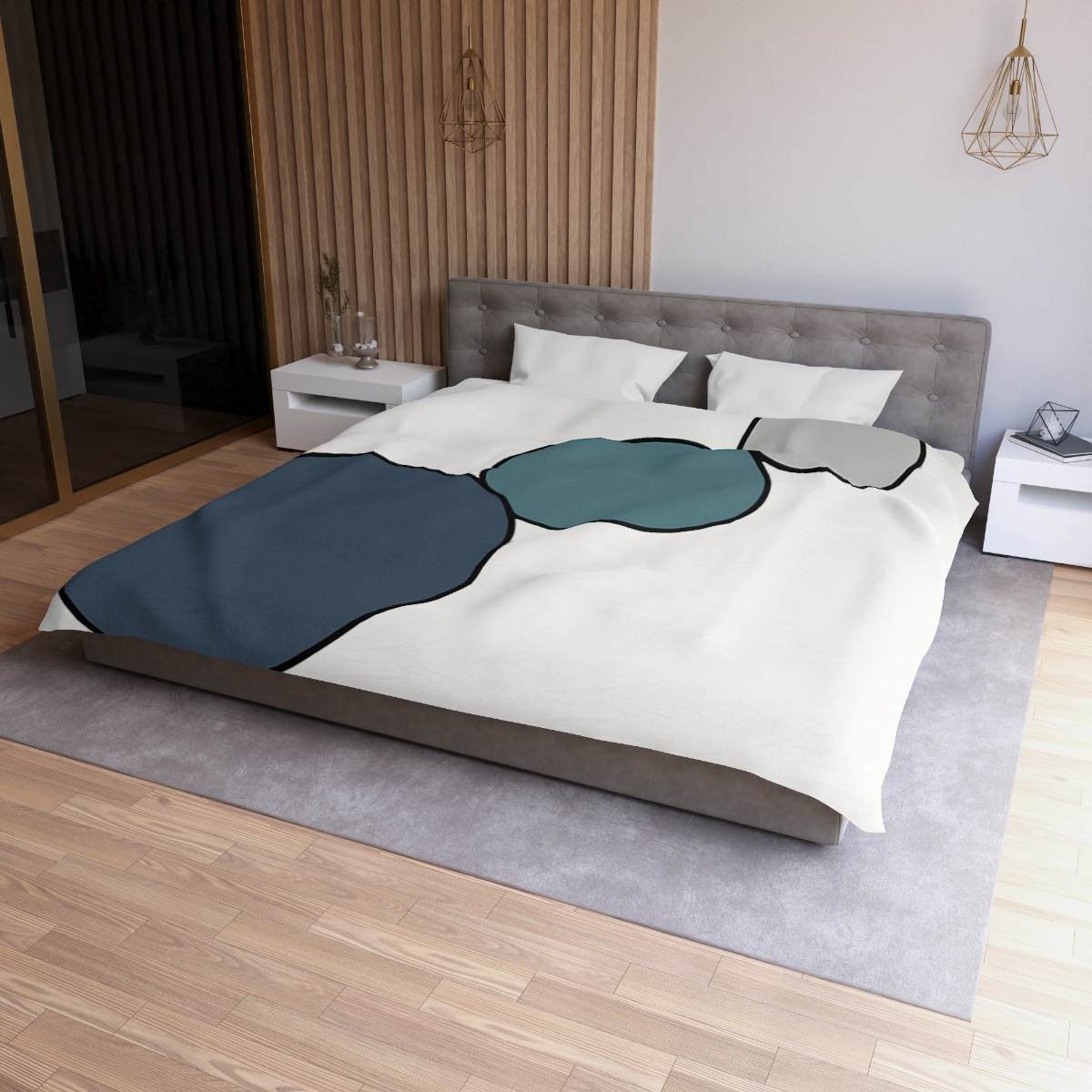 Staggered Circle Trio custom duvets