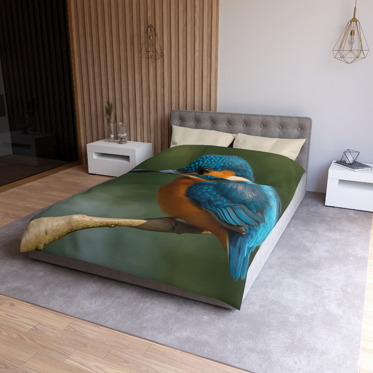 Azure Bolt Common Kingfisher trendy bedroom duvets