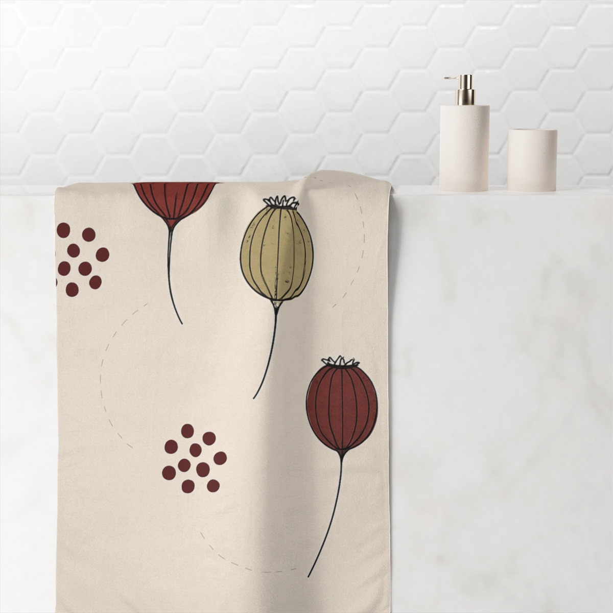 Seed Pod Constellation Cluster comfortable face towels