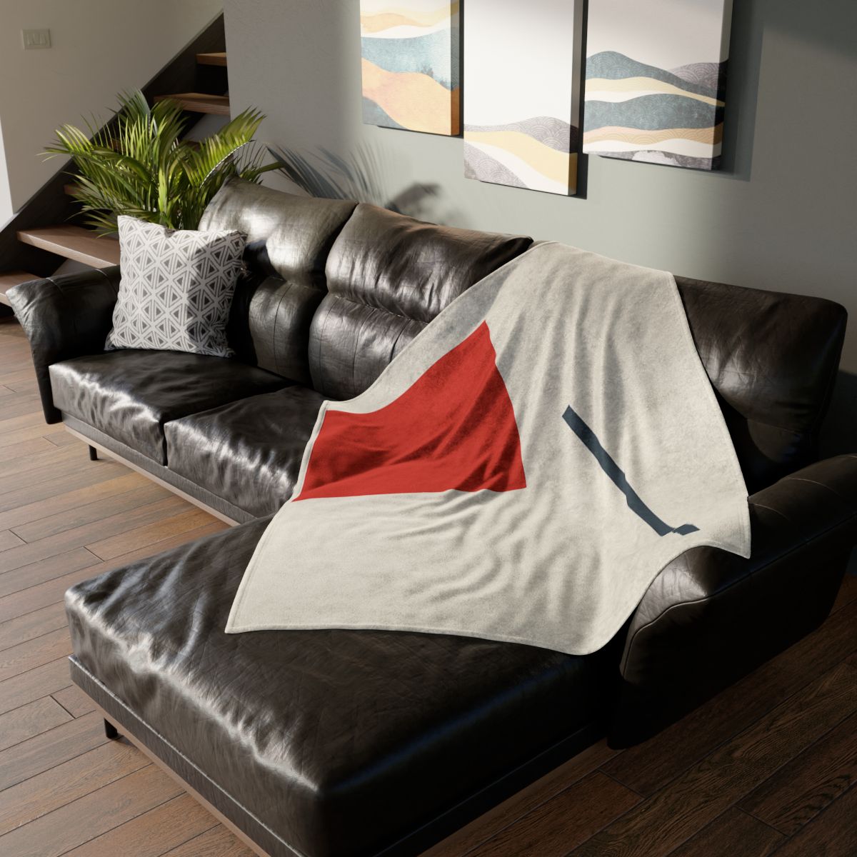 Diagonal Square And Bar Balance unique gift blanketscustom blankets