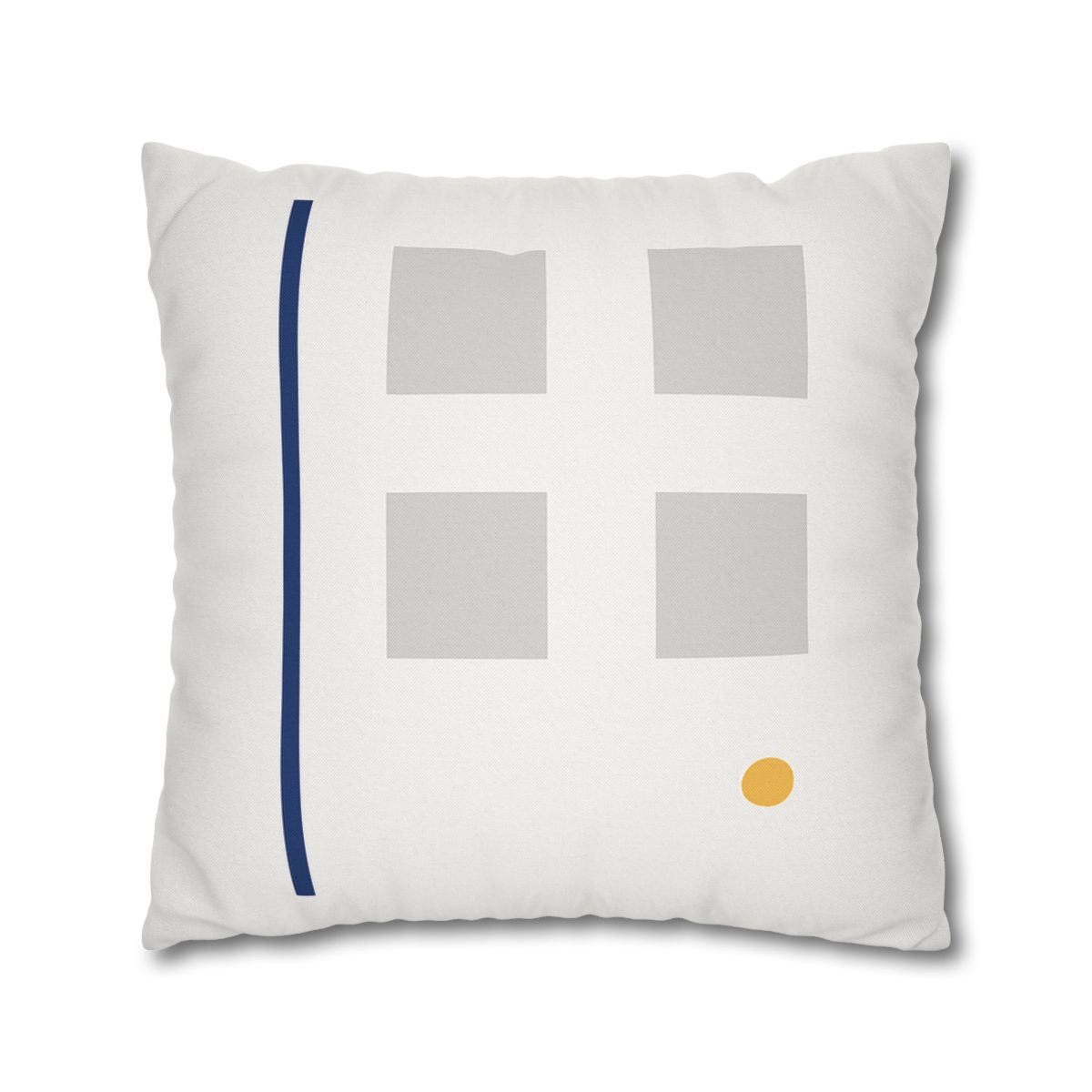 Sparse Grid With Missing Corner And Accent Point designer print pillow cases