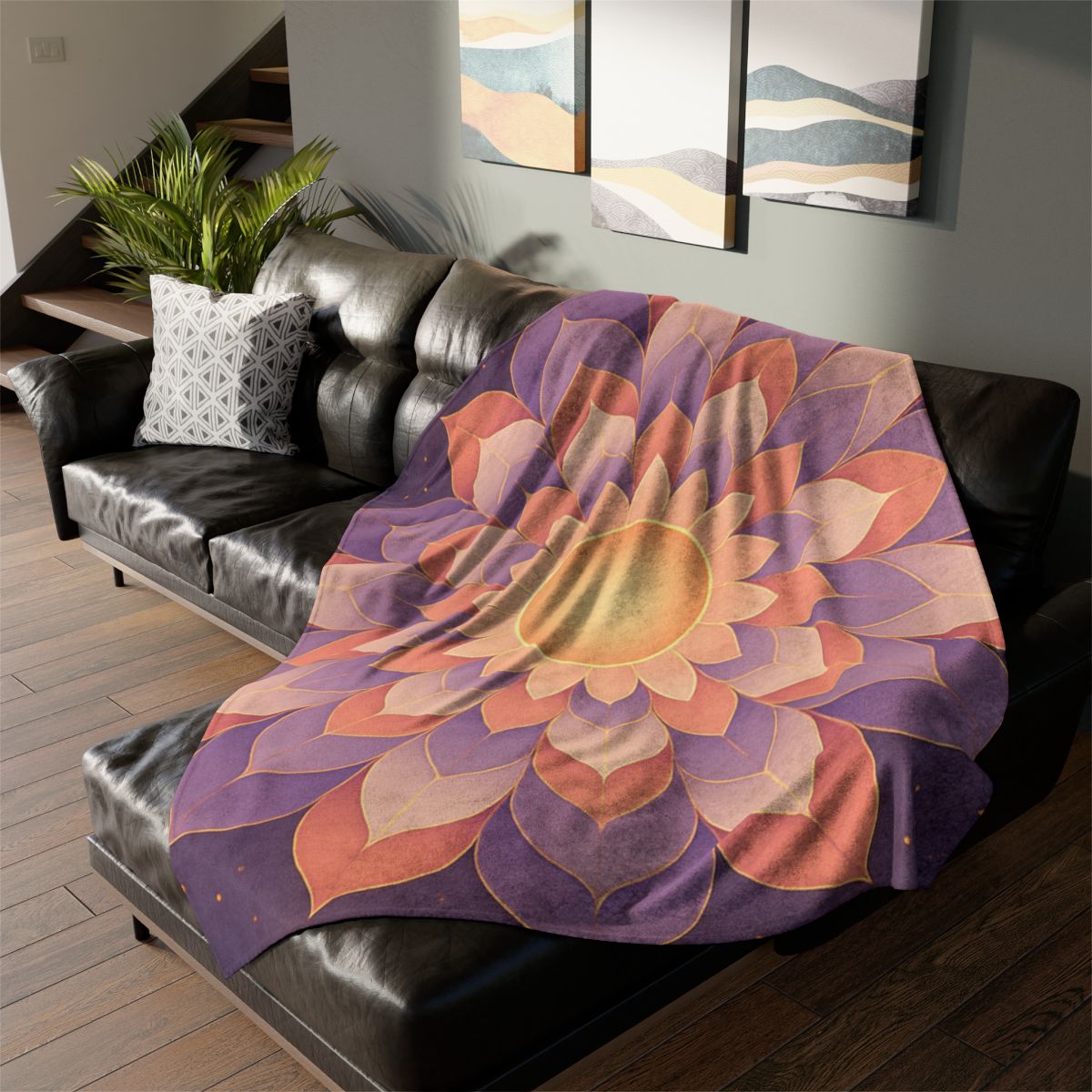 Petal Halo Mandala Drift decorative home blankets