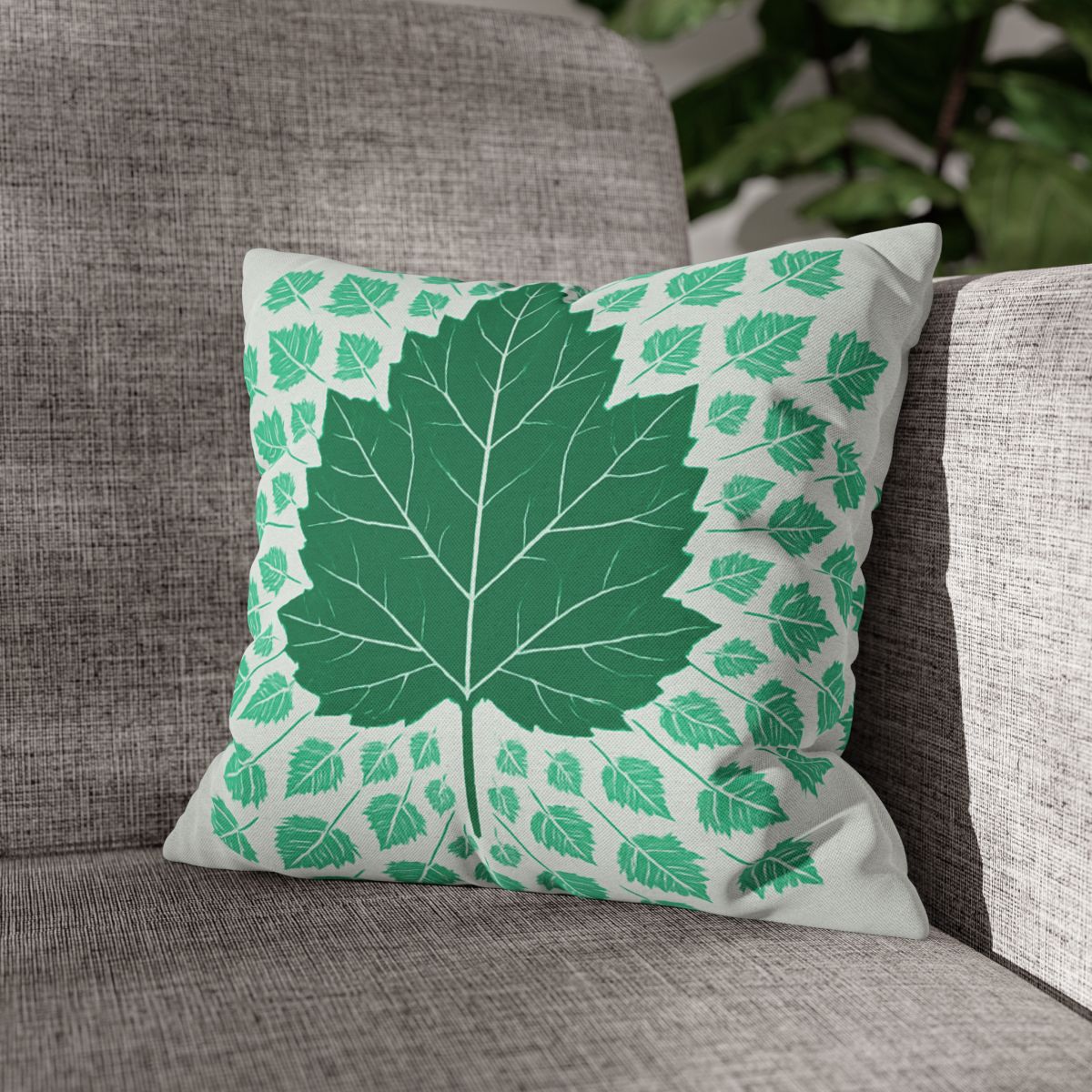Fractal Leaf Radiance soft cotton pillow cases