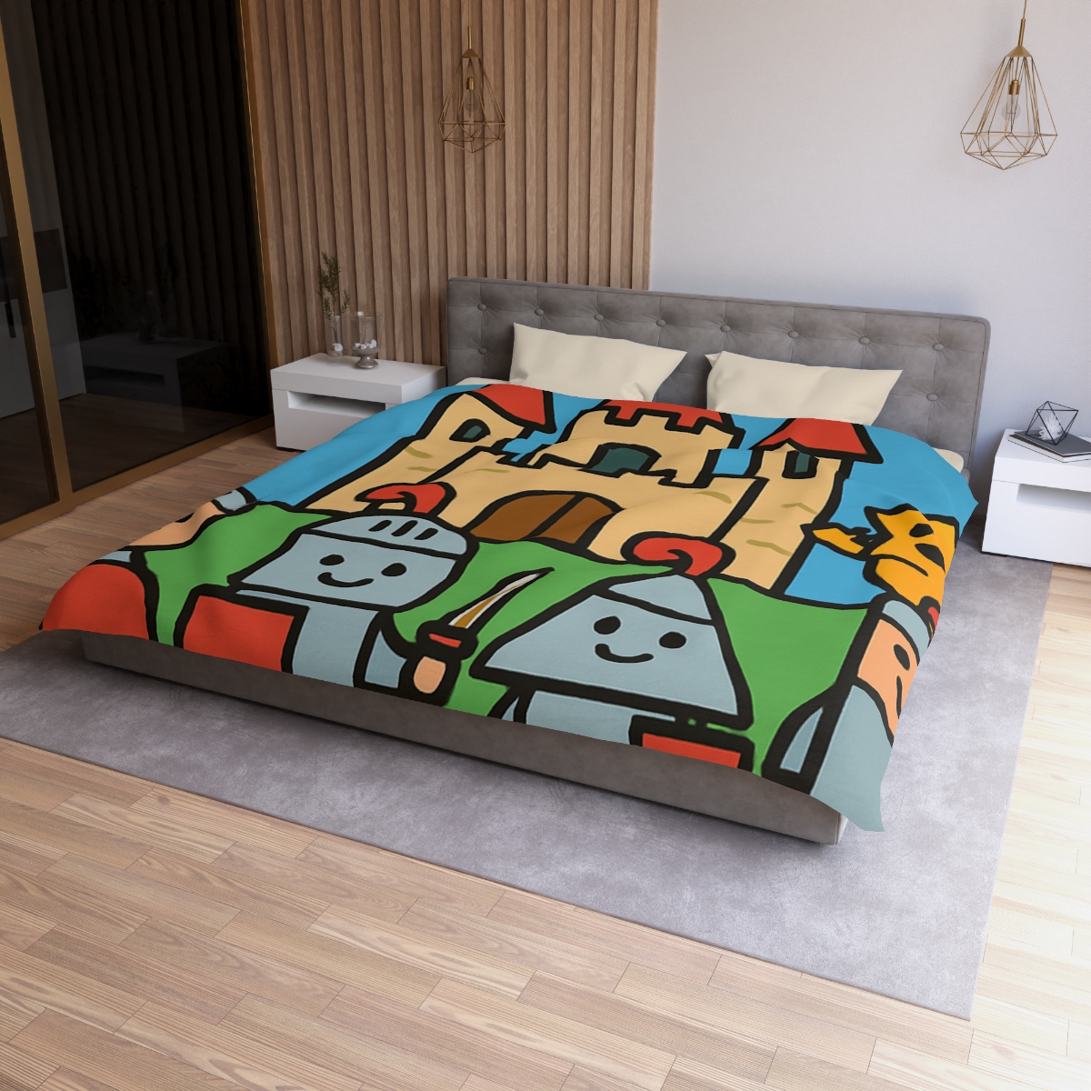 Castle Of Shape Knights soft comforter duvets