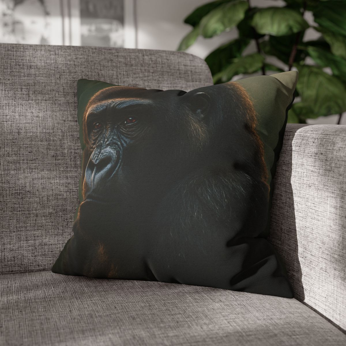 Silent Guardian Mountain Gorilla designer print pillow cases