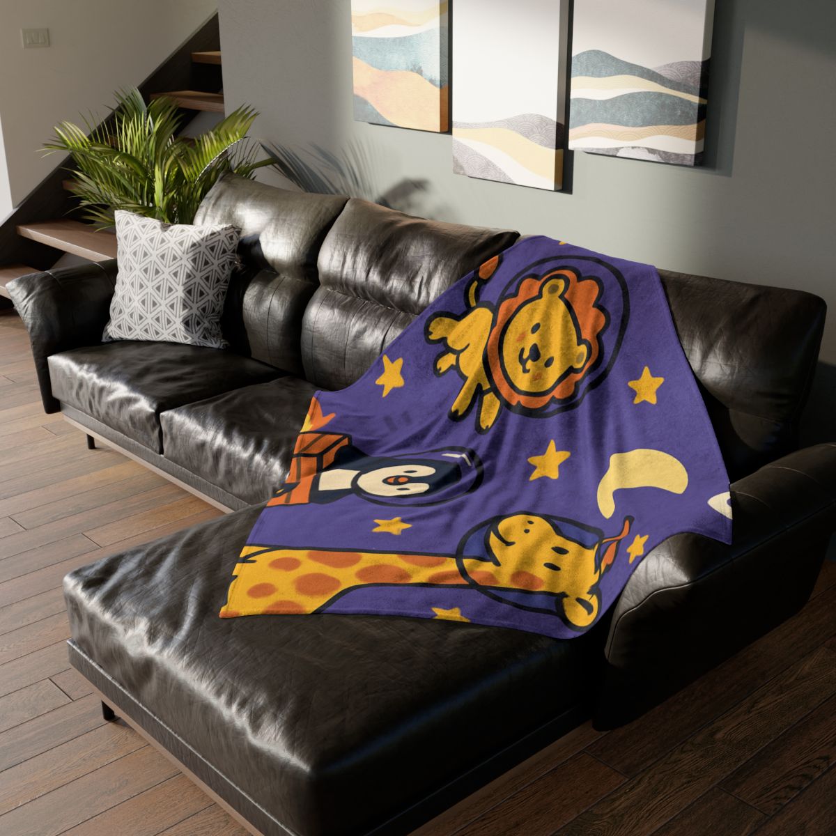 Starry Space Zoo trendy patterned blankets