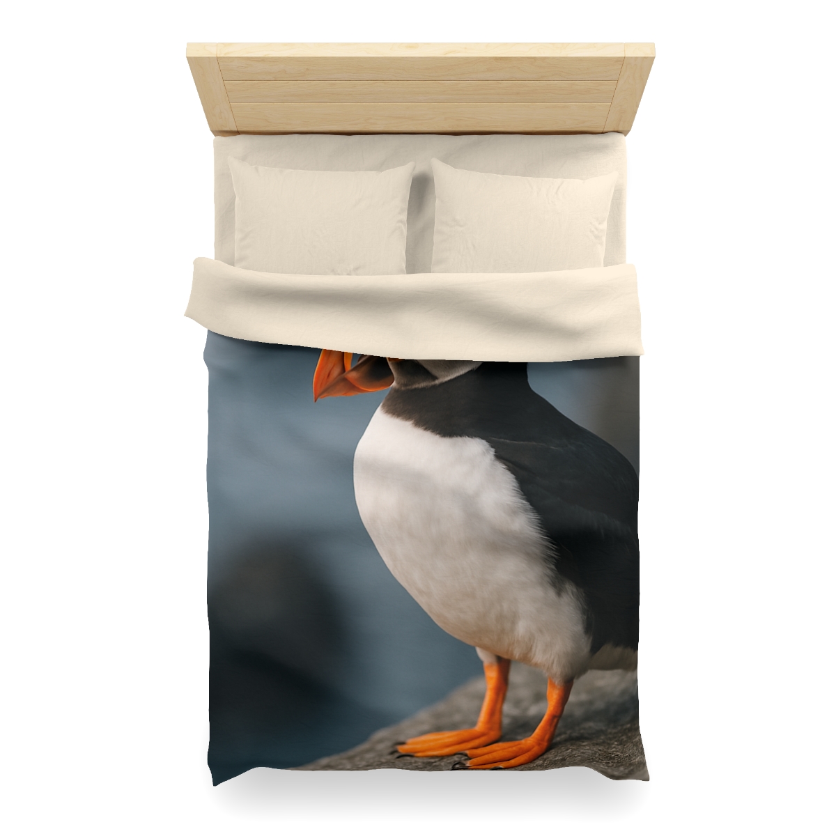 Cliff Breeze Atlantic Puffin designer printed duvets