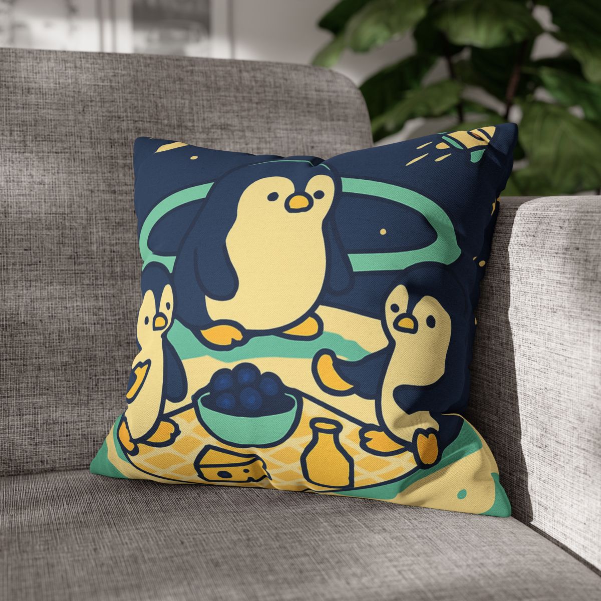 Planet Picnic Penguins comfortable bedding pillow covers