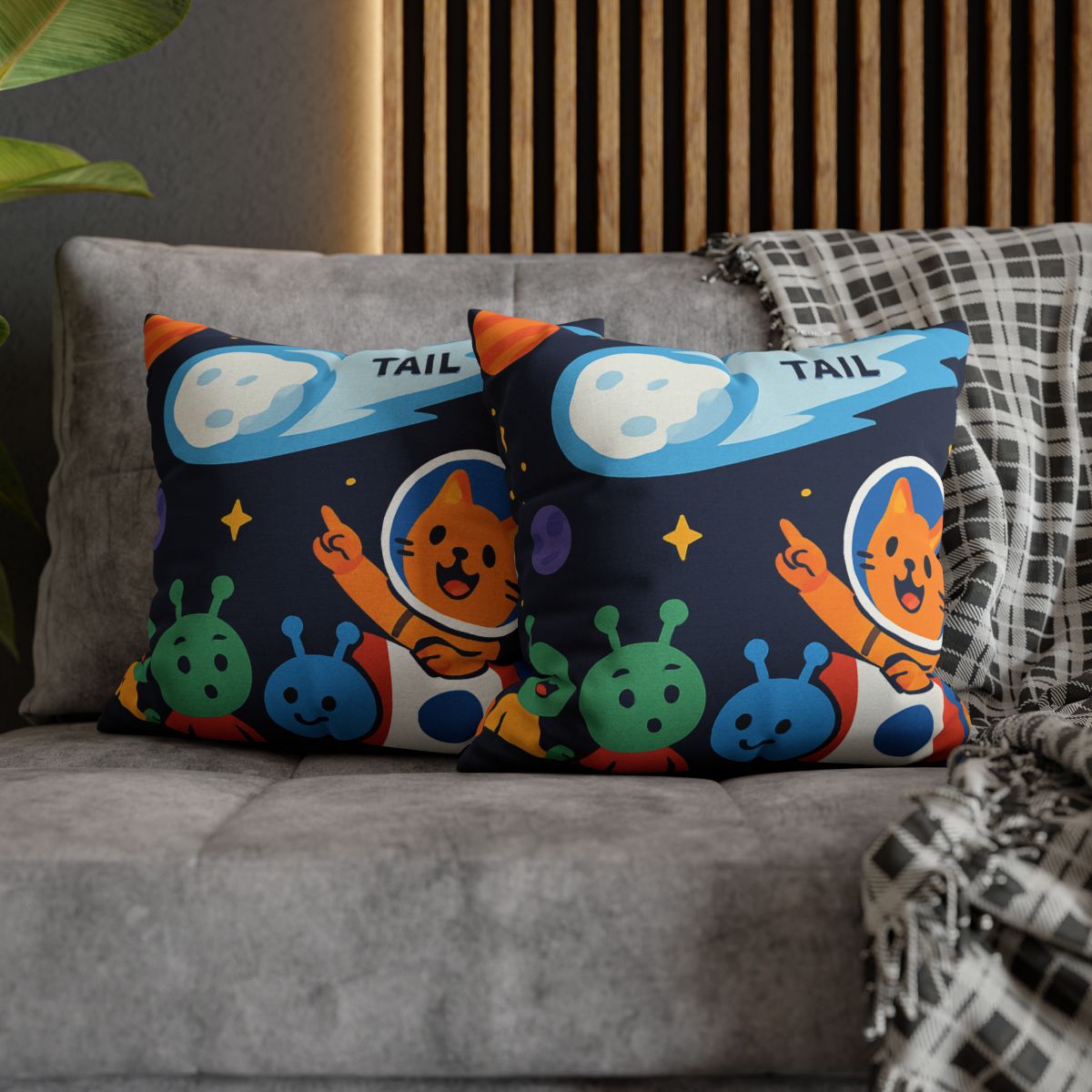 Comet Classroom With Captain Cat personalized pillow covers