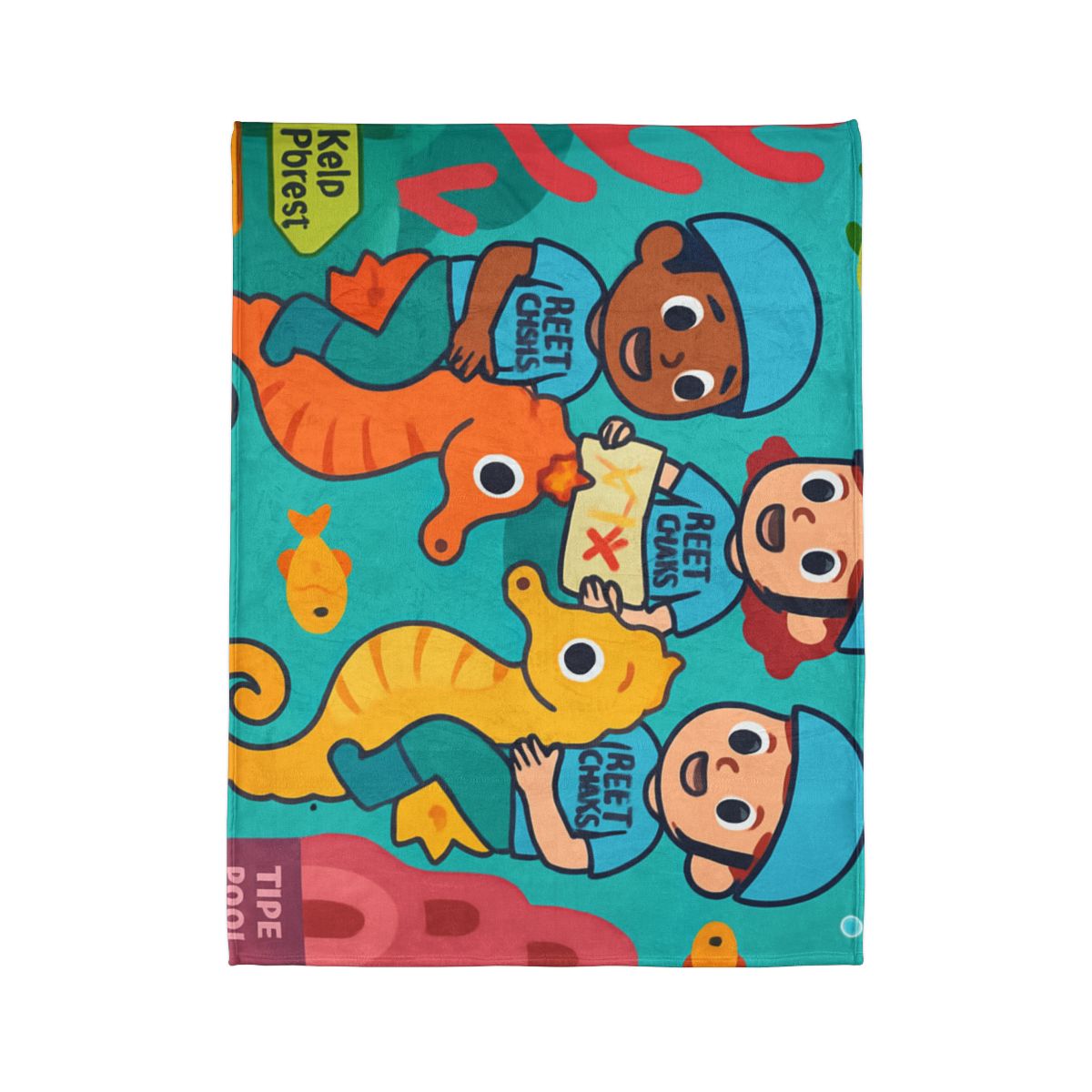 Coral City Map Of The Friendly Reef Rangers decorative home blankets