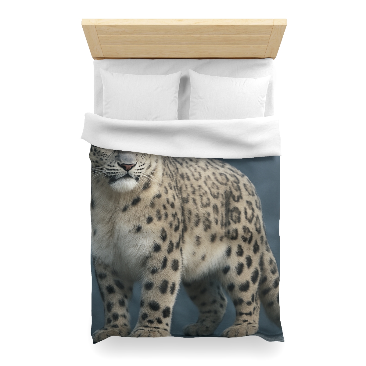 Aurora Gaze Snow Leopard personalized bedding duvets