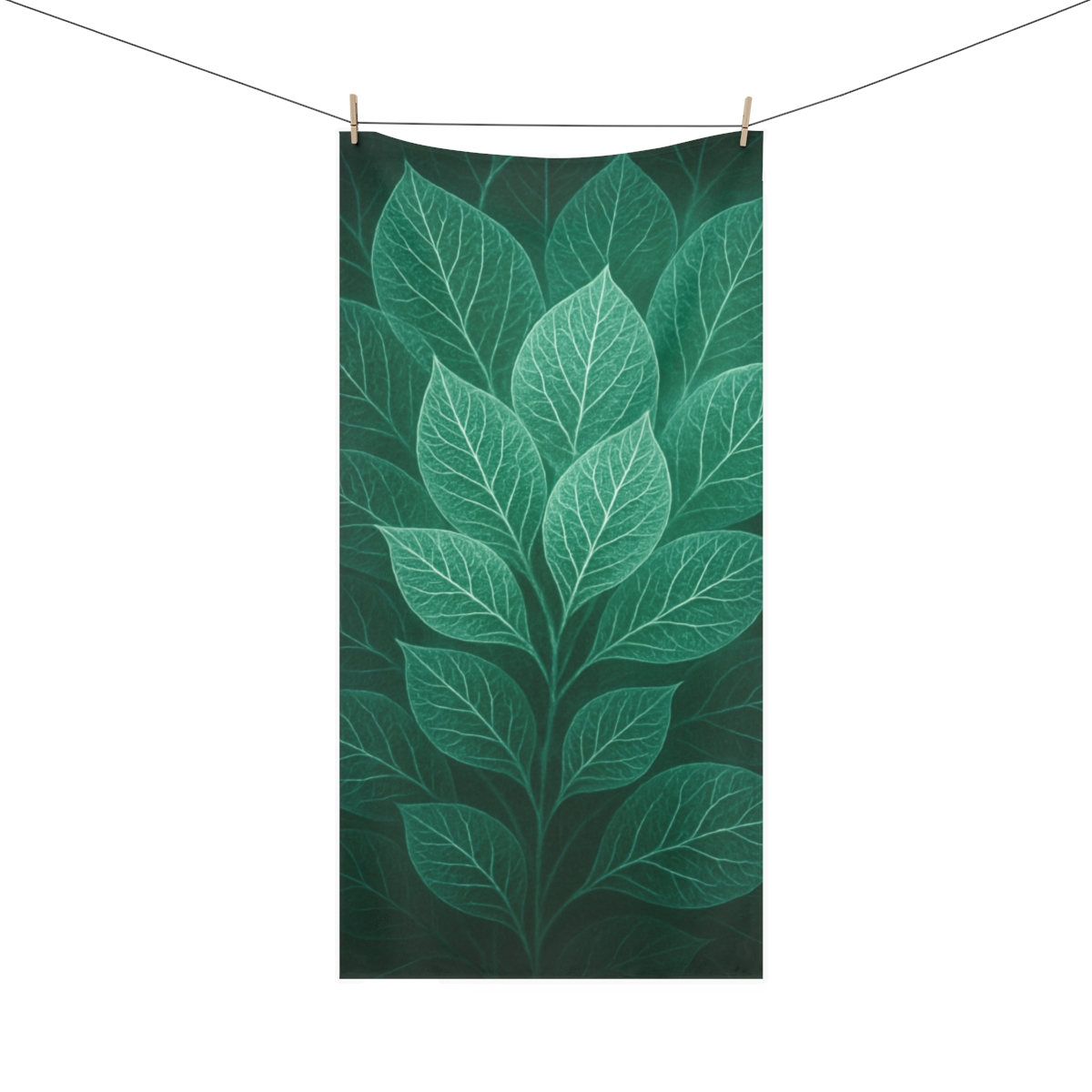 Fractaled Leaf Vein Bloom trendy hand towels