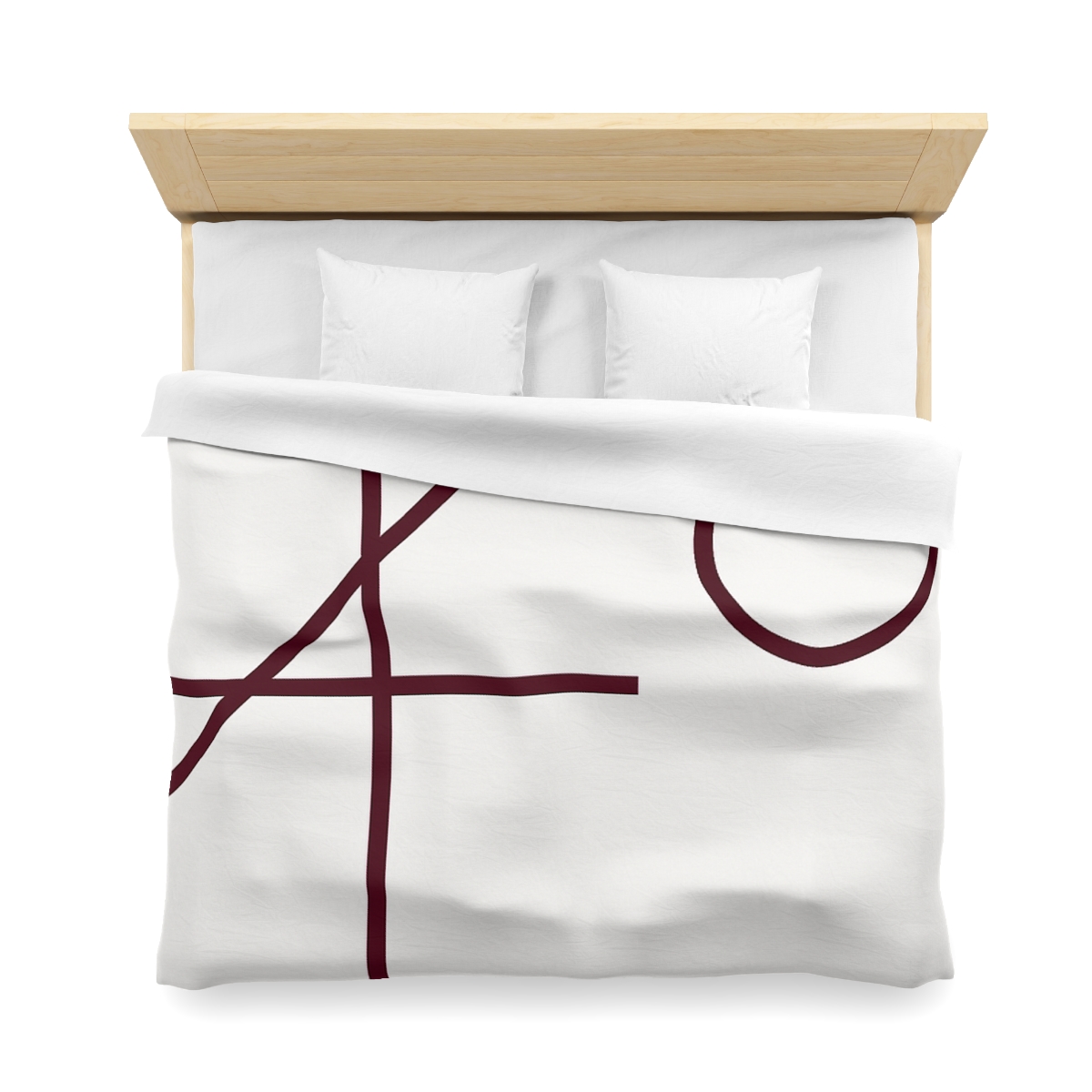 Intersecting Bar Triad With Open Circle unique patterned duvets