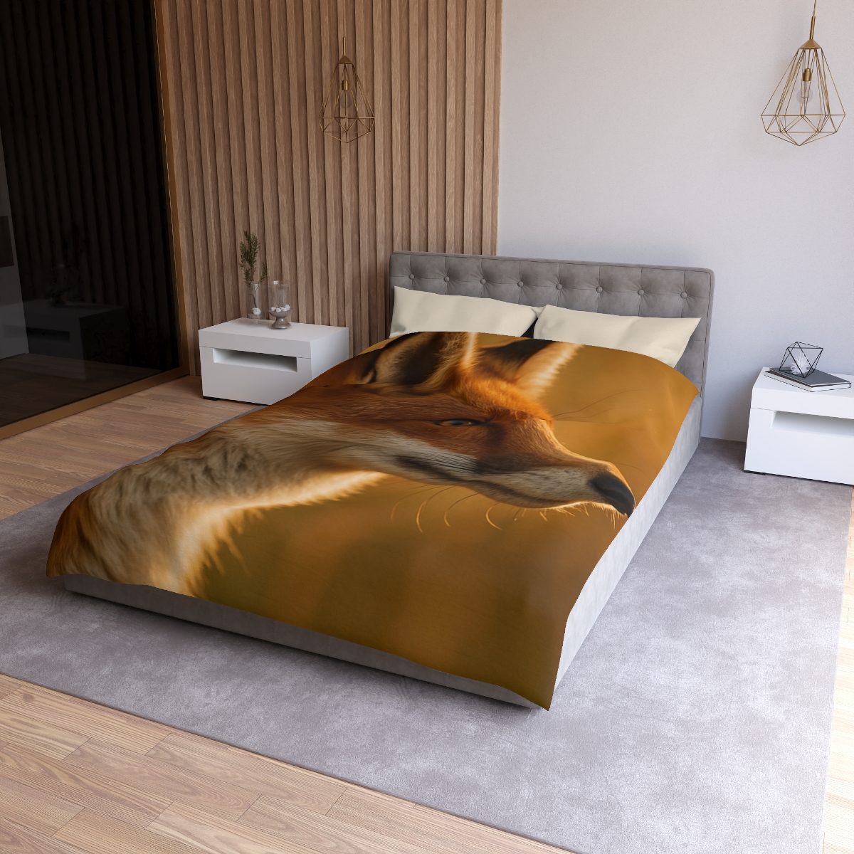 Amber Gaze Red Fox soft comforter duvets