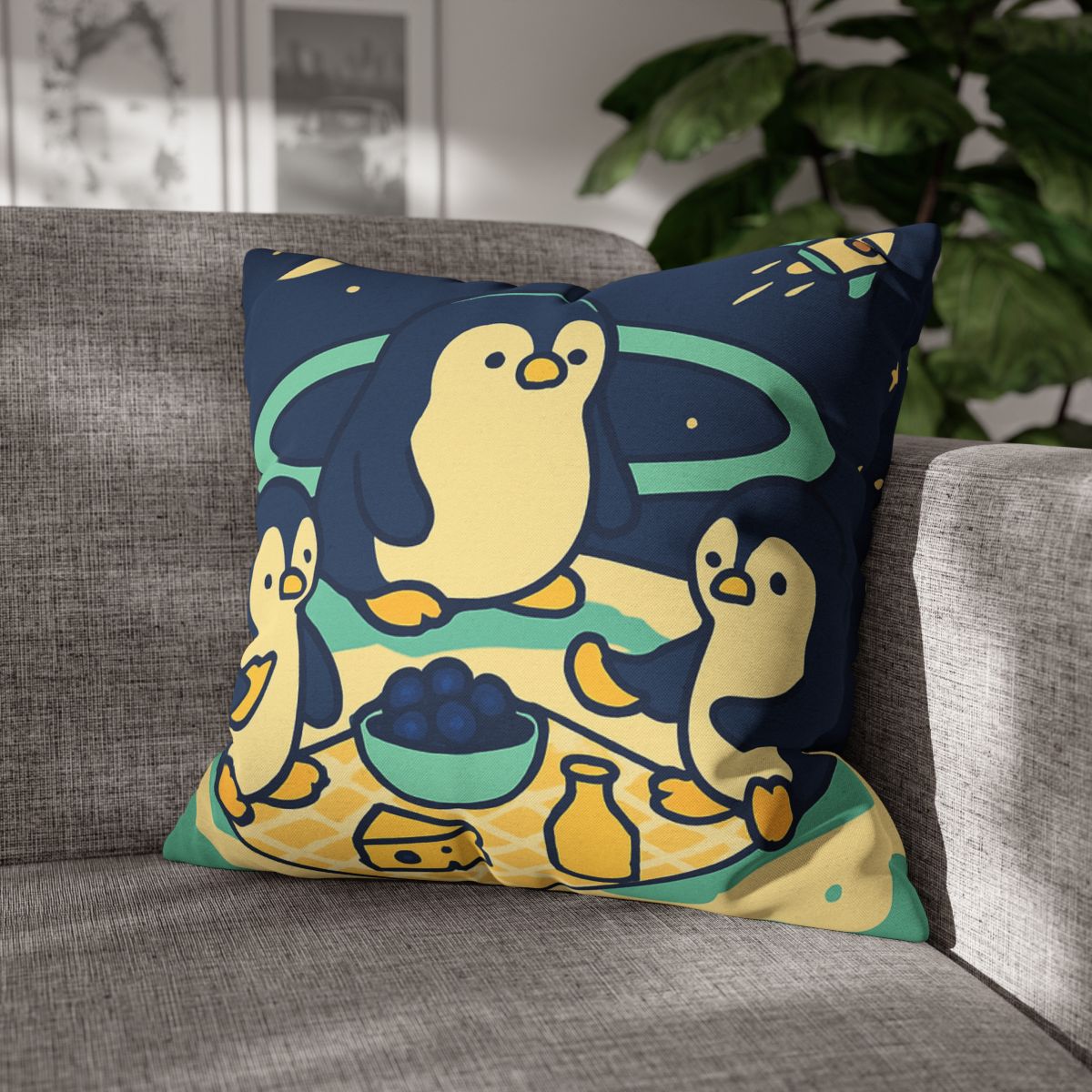 Planet Picnic Penguins comfortable bedding pillow covers