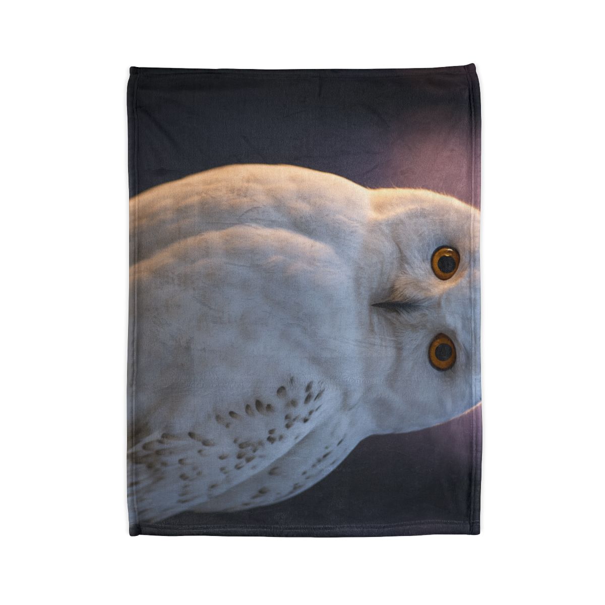 Twilight Watcher Snowy Owl soft fleece blankets