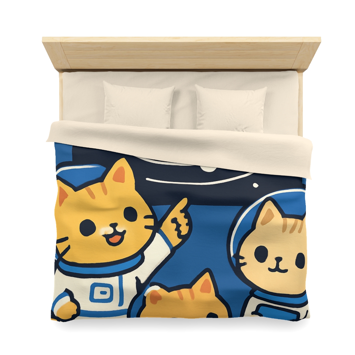 Space School For Curious Cats personalized bedding duvets
