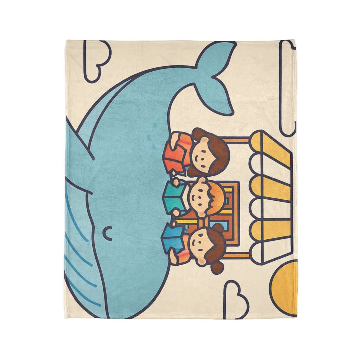 Sky Library On A Flying Whale unique gift blankets