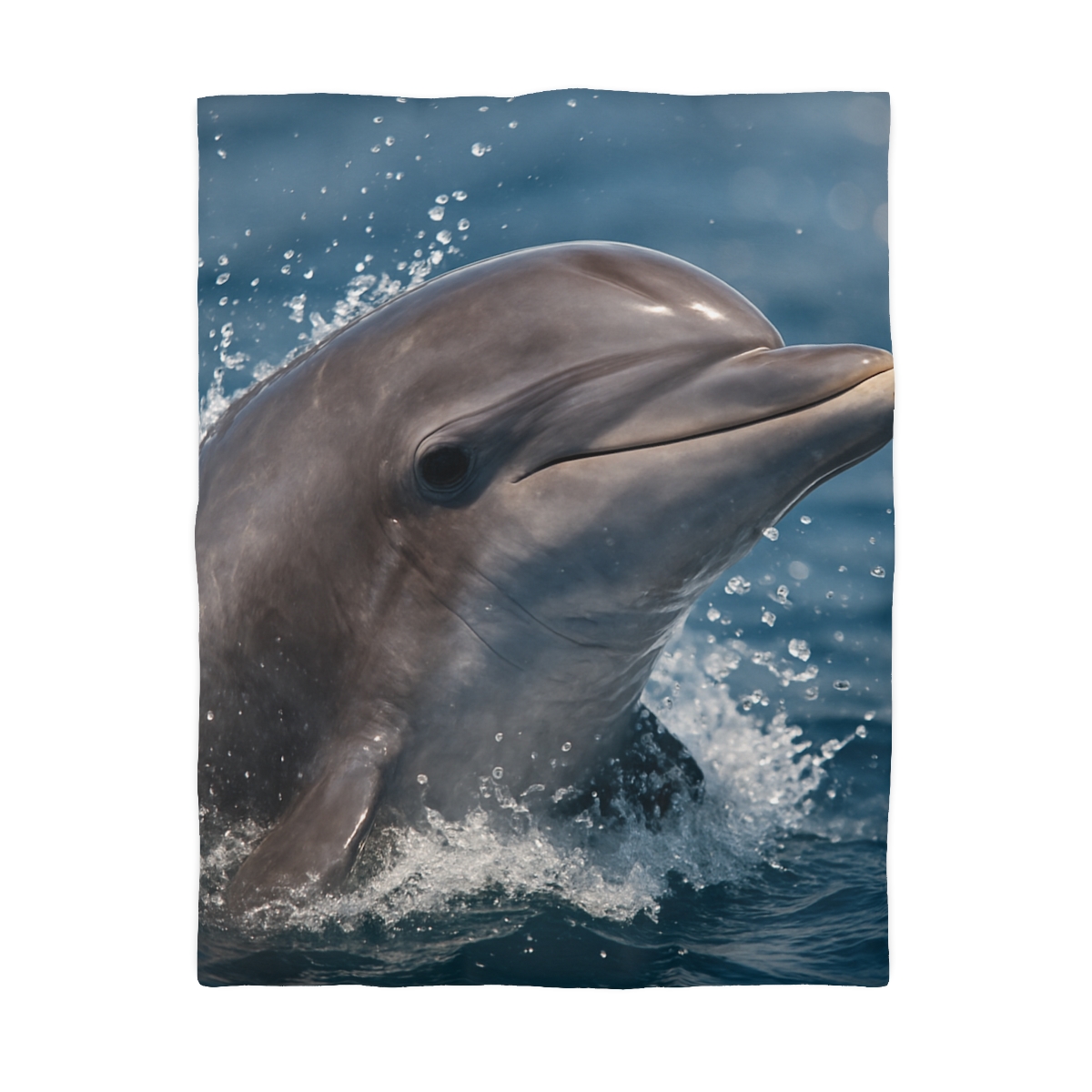 Mirrorflash Common Bottlenose Dolphin designer printed duvets