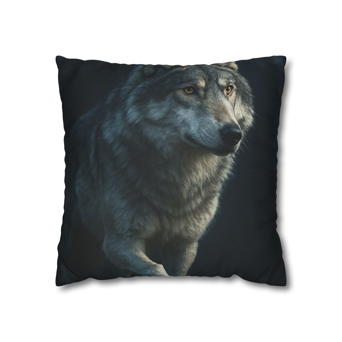 Moonlit Pause Gray Wolf personalized pillow covers
