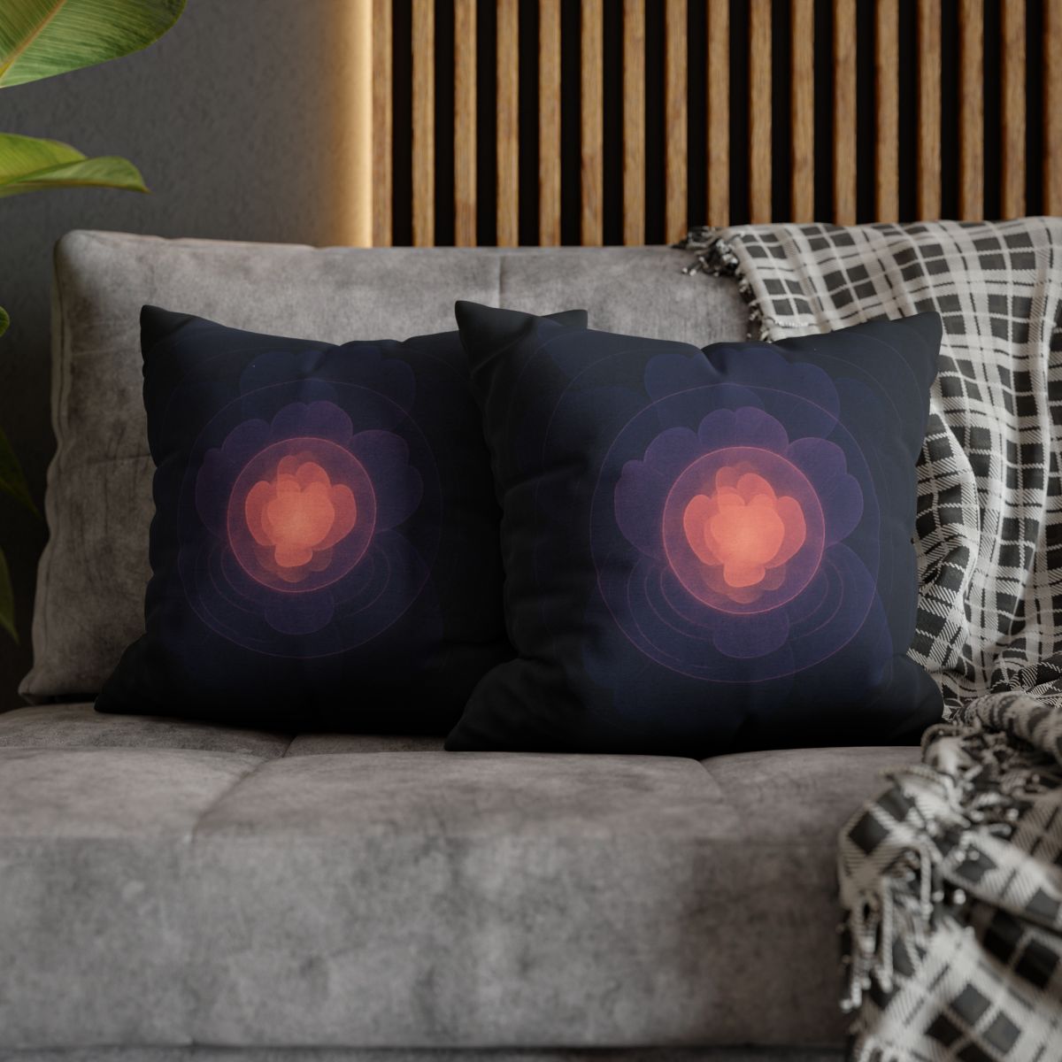 Petal Halo Interference stylish decorative pillowcases