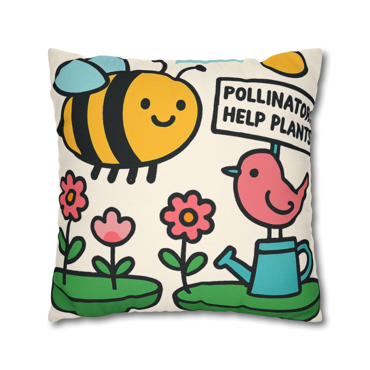 Sky Garden Of Floating Islands And Pollinator Facts personalized pillow covers