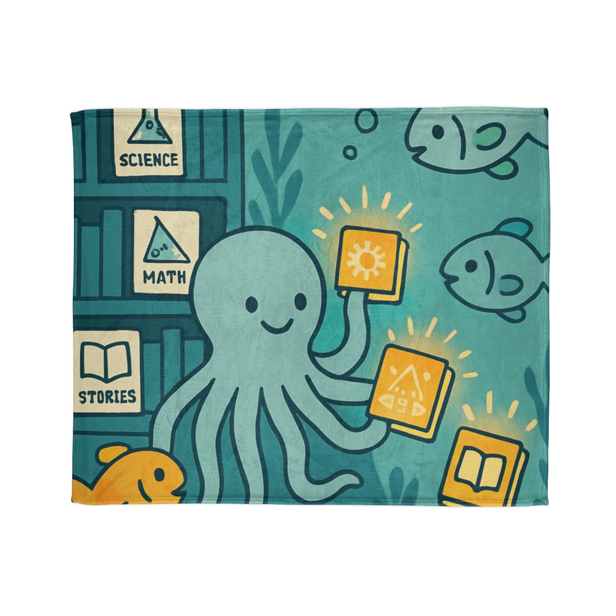 Underwater Library Of Light soft fleece blankets