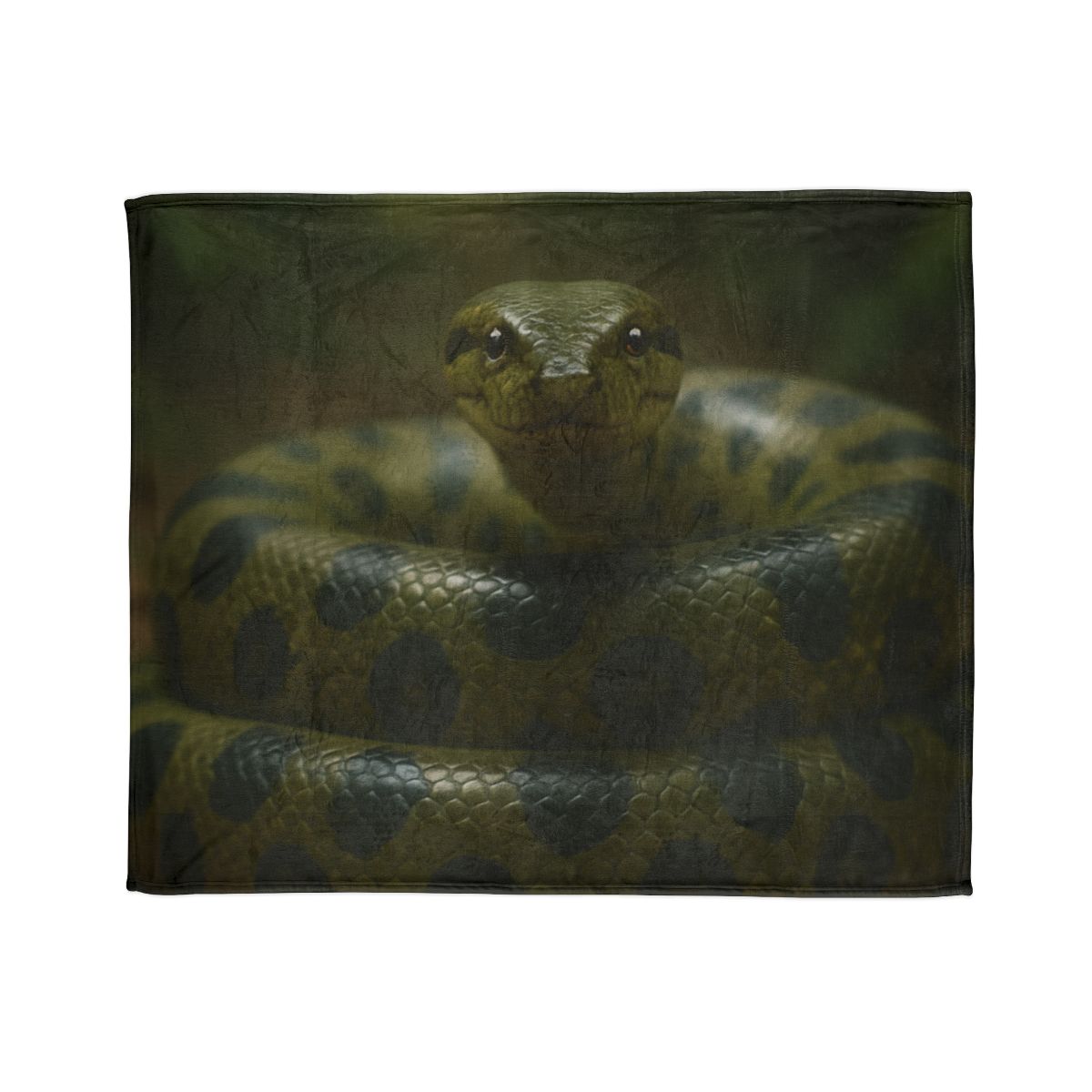 Starlit Coil Green Anaconda decorative home blankets