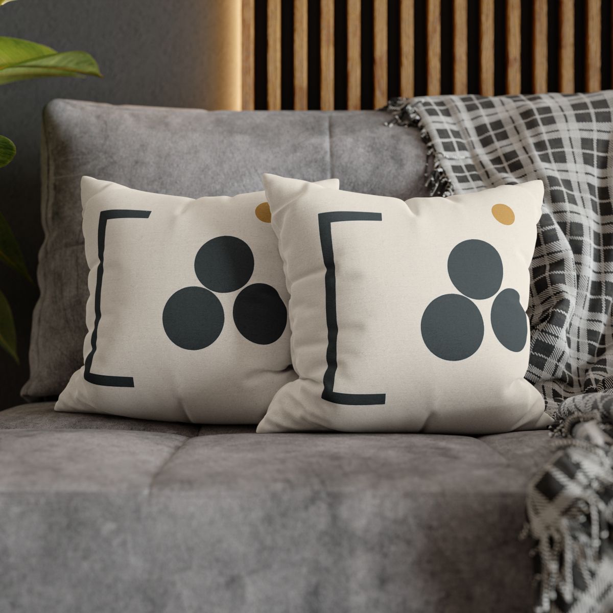 Diagonal Bracket And Three Circle Cluster custom pillow cases