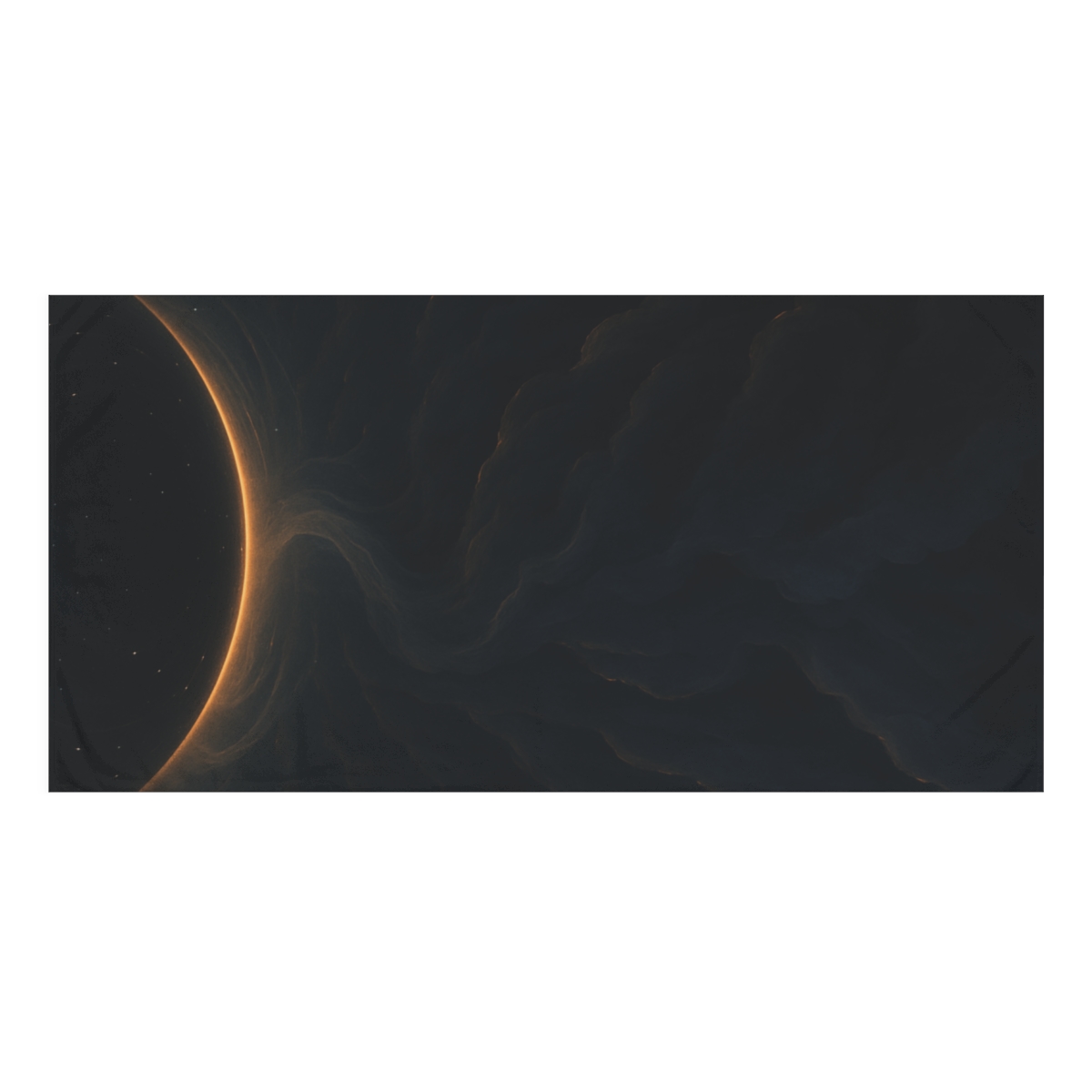 Luminous Event Horizon Veil designer printed towels