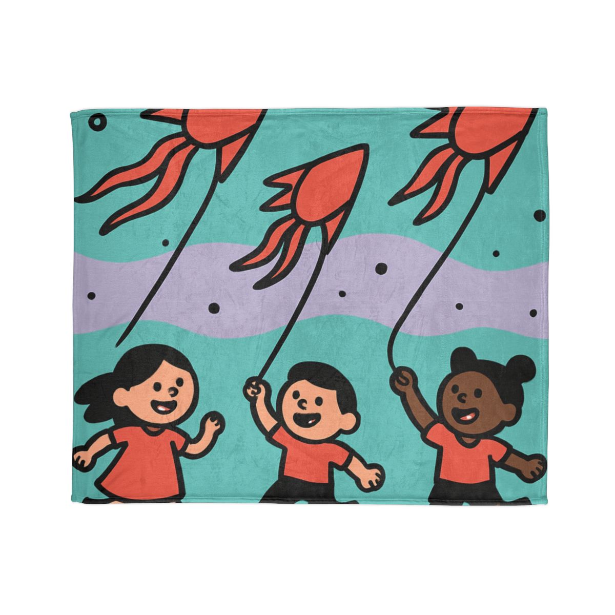 Nebula Kite Race decorative home blankets