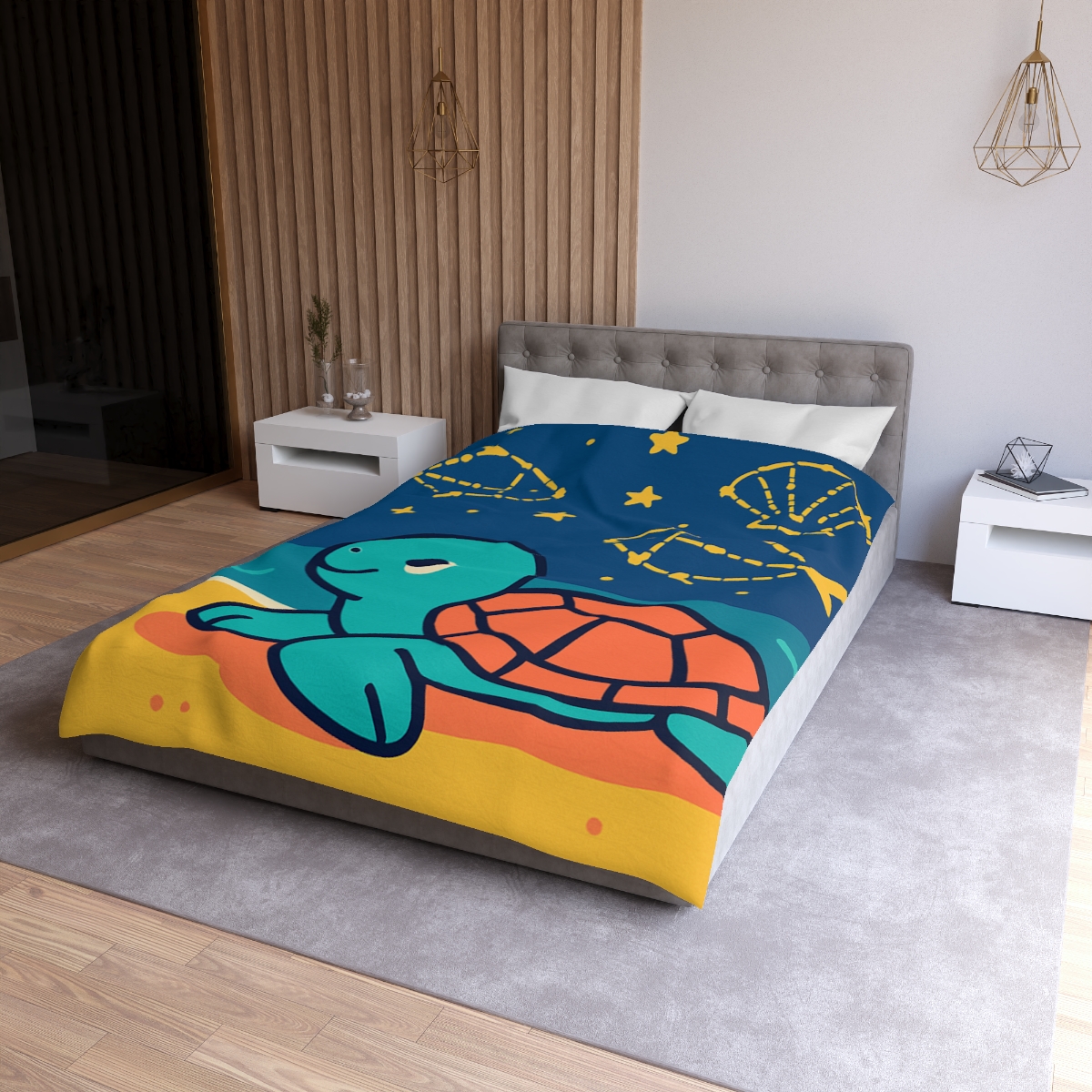 Stargazing Sea Turtle warm winter duvets