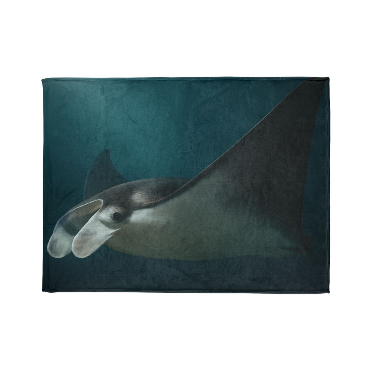 Starlit Glide Manta Ray designer printed blankets