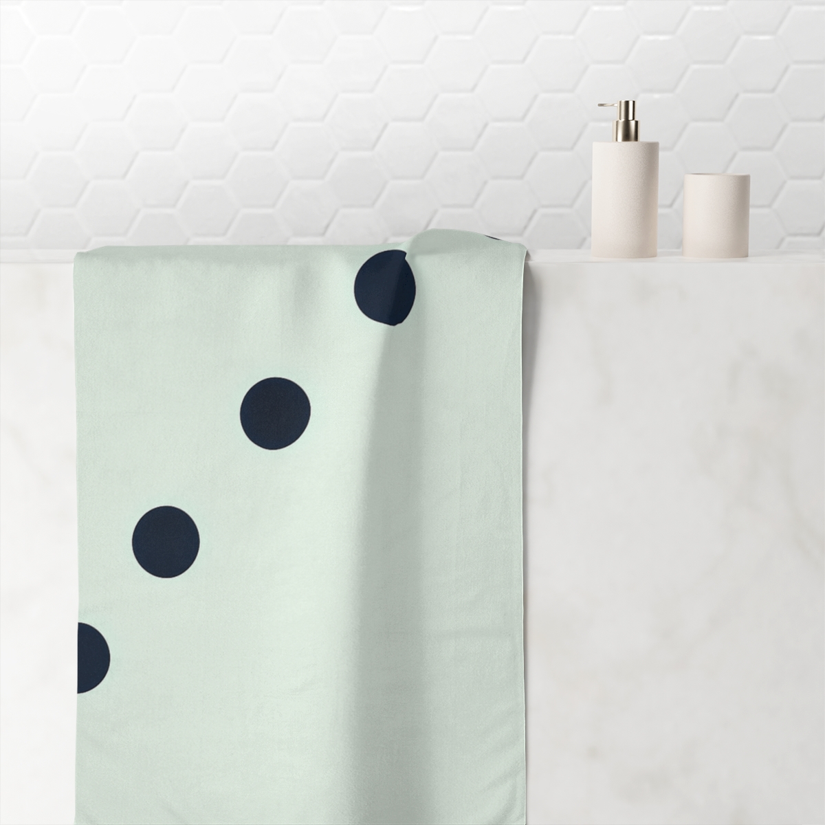 Diagonal Dot Pathway trendy hand towels