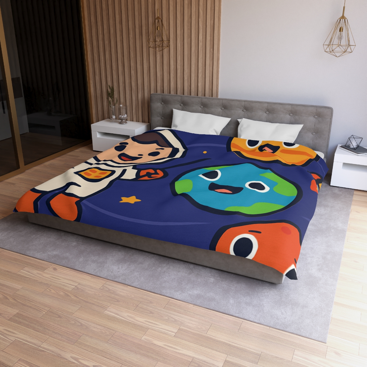 Galaxy School Of Friendly Planets soft comforter duvets