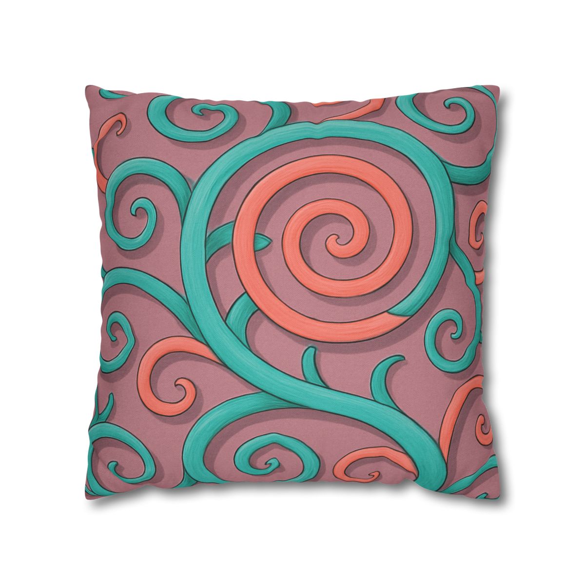 Tendril Spiral Mosaic personalized pillow covers