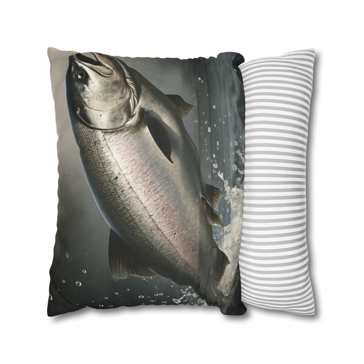 Silver Surge Chinook Salmon comfortable bedding pillow covers