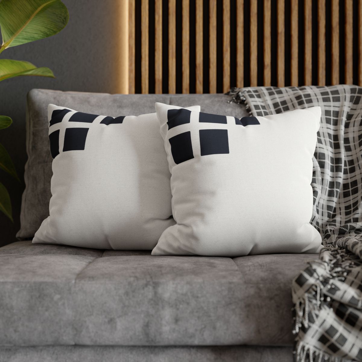 Corner Grid With Missing Star trendy patterned pillow cases