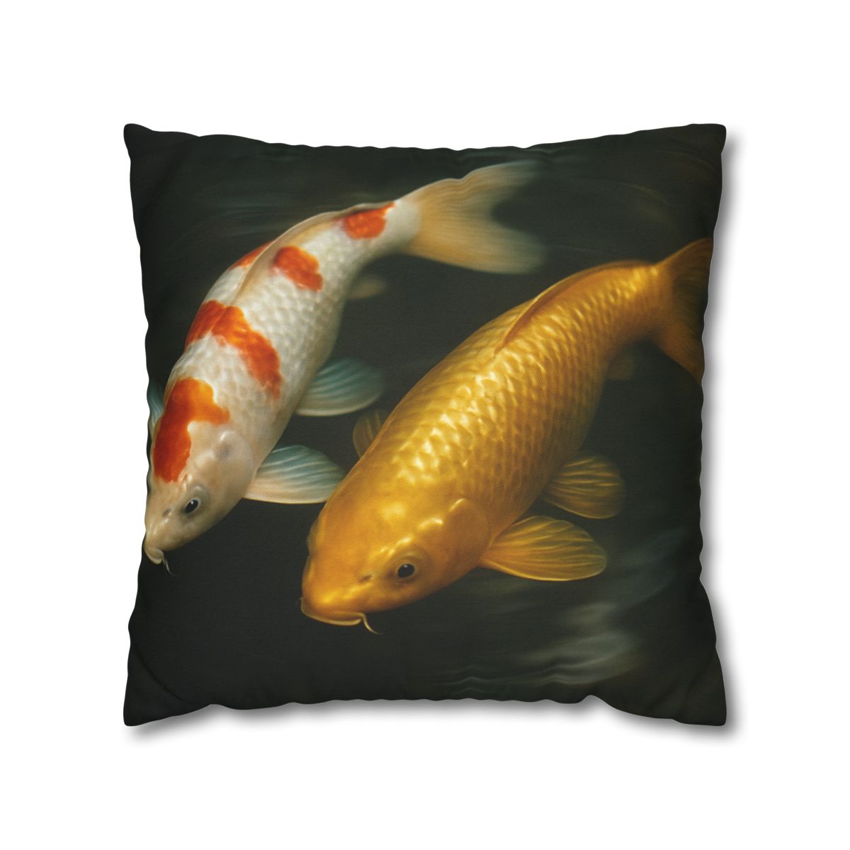 Golden Drift Koi Pair comfortable bedding pillow covers