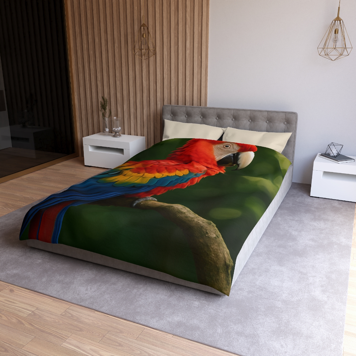 Canopy Flame Scarlet Macaw custom duvets