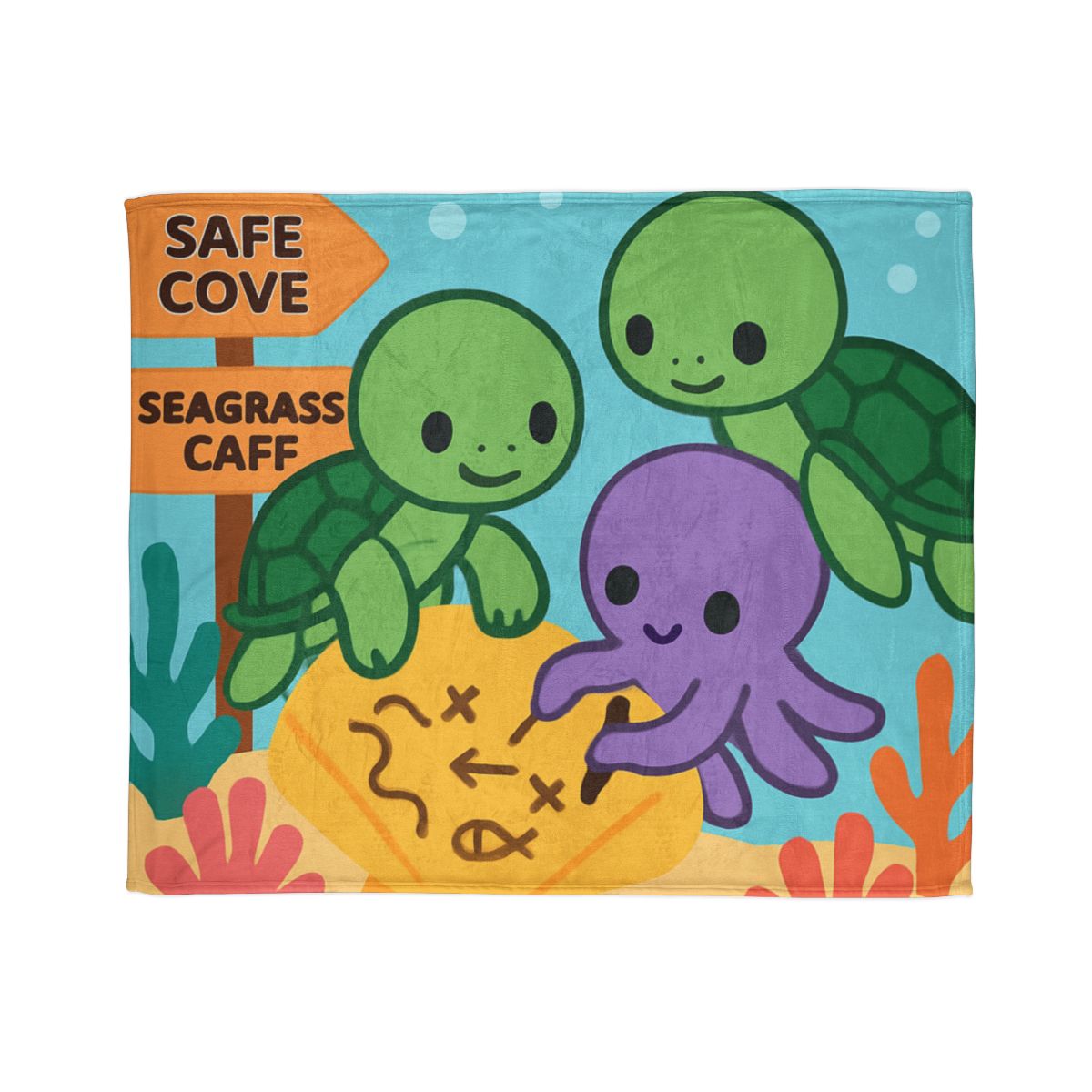 Coral Reef Map Makers unique gift blanketscustom blankets