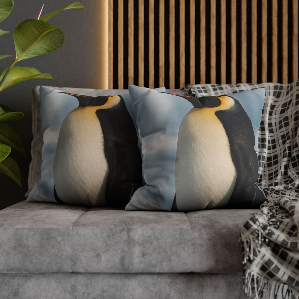 Aurora Drift Emperor Penguin stylish decorative pillowcases